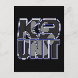 Cartão Postal Impressão de Via de Unidade K9 da Polícia