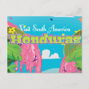 Cartão Postal impressão de viagem de desenho honduras.