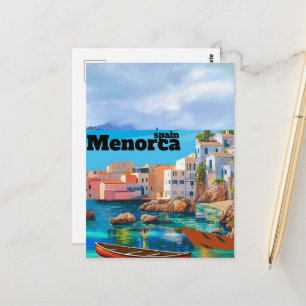 Cartão Postal Impressão de viagem de Menorca - Espanha, Impressã