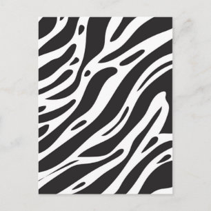 Cartão Postal Impressão de zebra