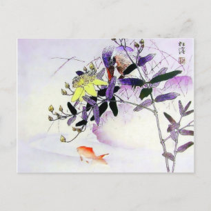 Cartão Postal Impressão do japonês do martinho pescatore do