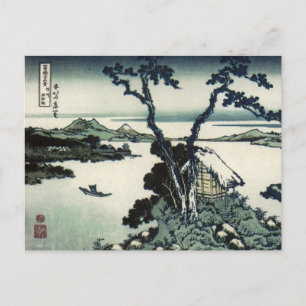 Cartão Postal Impressão do japonês do vintage por Hokusai