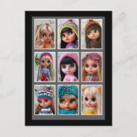 impressão em acrílico de fotos de bonecas blythe