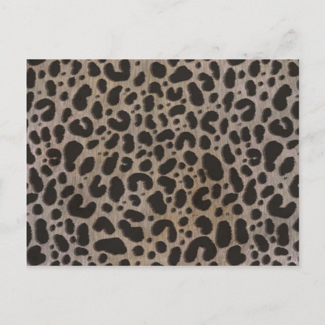 Cartão Postal Impressão Leopardo (Frente)