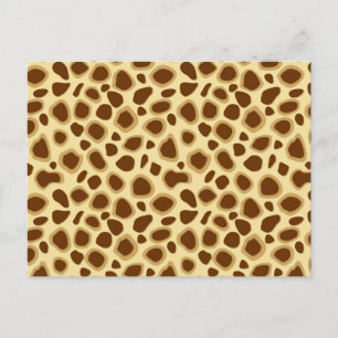 Cartão Postal Impressão Leopardo - Castanho de Chocolate e Banh