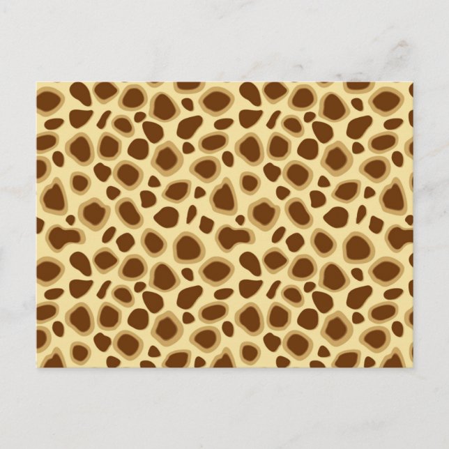 Cartão Postal Impressão Leopardo - Castanho de Chocolate e Banho (Frente)