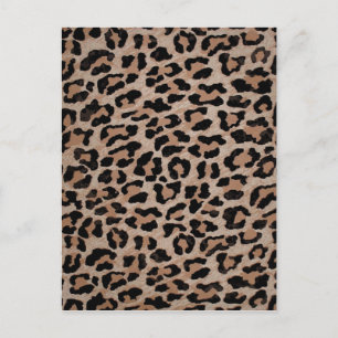 Cartão Postal impressão-leopardo-de-chita