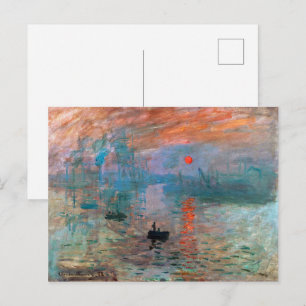 Cartão Postal Impressão, Nascer do Sol Claude Monet