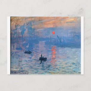 Cartão Postal Impressão, nascer do sol por Claude Monet