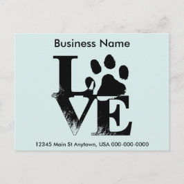 Cartão Postal Impressão Personalizada do Cachorro do LOVE Puppy