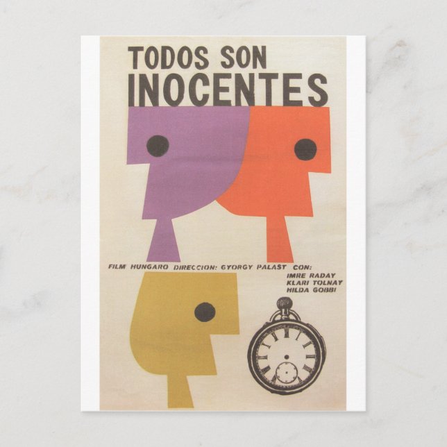 Cartão Postal Impressão Poster de Poster de Filme Cubano Postar  (Frente)