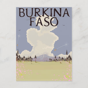 Cartão Postal Impressão poster de viagens paisagista Burkina Fas