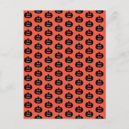 Cartão Postal Impressão preto e laranja Jack-o-lanterno