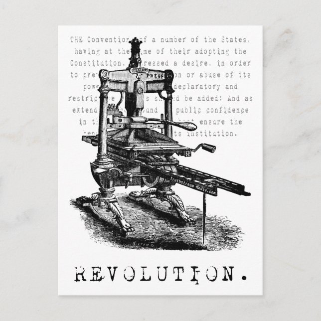 Cartão Postal Impressão = REVOLUÇÃO! (Frente)