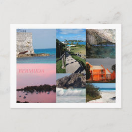 Cartão Postal Impressionante Colagem de Fotos das Bermudas
