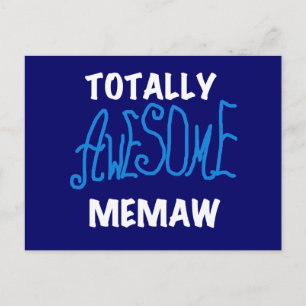 Cartão Postal Impressionante Memaw Blue T shirts e presentes