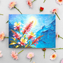 Cartão Postal Impressionismo de Flores de Murta Australianas Rom
