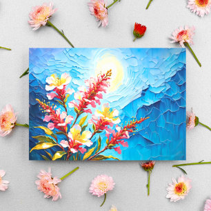 Cartão Postal Impressionismo de Flores de Murta Australianas Rom