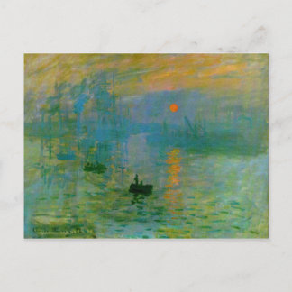 Cartão Postal Impressionismo, sunrise de Claude Monet