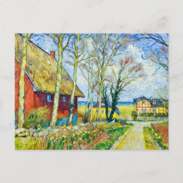 Cartão Postal Impressionist Village Scene in Ahrenshoop on the D