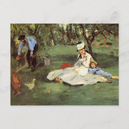Cartão Postal Impressionista Manet Pintura da Família Francesa