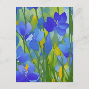 Cartão Postal Impressionista Texas Bluebonnets