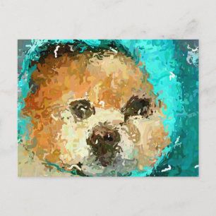 Cartão Postal Impressionistic Pom Raincoat