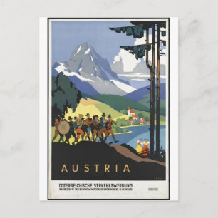 Cartão Postal impressões viagens vintage  de anúncio Poster