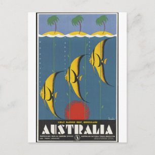 Cartão Postal impressões viagens vintage  de anúncio Poster