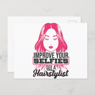 Cartão Postal Improve Your Selfies See A Hairstylist