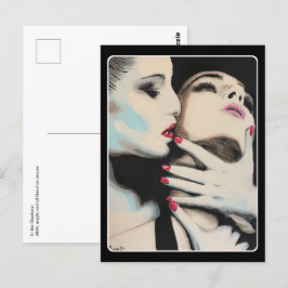 Cartão Postal 'In the Shadows' Pintura em um