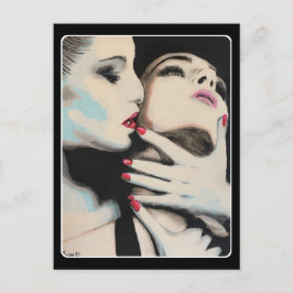 Cartão Postal 'In the Shadows' Pintura em um