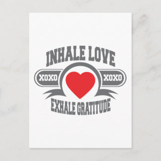 Cartão Postal Inalar Amor, Exalar Gratidão