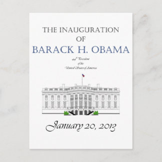 Cartão Postal Inauguração de Obama 2013