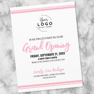 Cartão Postal Inauguração Grandiosa de Negócios com Logotipo Ros