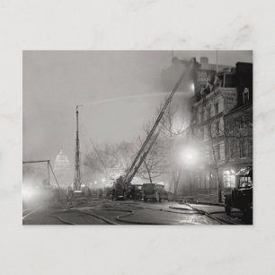 Cartão Postal Incêndio de Cinco Alarmes à Noite, 1925