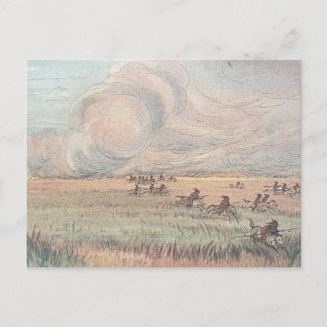 Cartão Postal incêndio na prairie do Missouri (Frente)