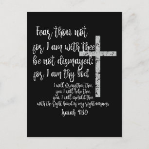 Cartão Postal Incentivo Inspiracional; Isaiah 41 Bíblia Verse