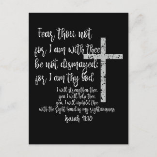 Cartão Postal Incentivo Inspiracional; Isaiah 41 Bíblia Verse