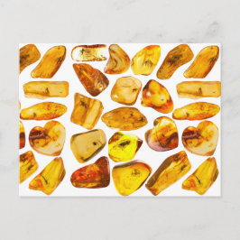 Cartão Postal Inclusão de pedra âmbar