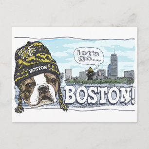 Cartão Postal Incrível Boston Fan Black e Dourado Boné