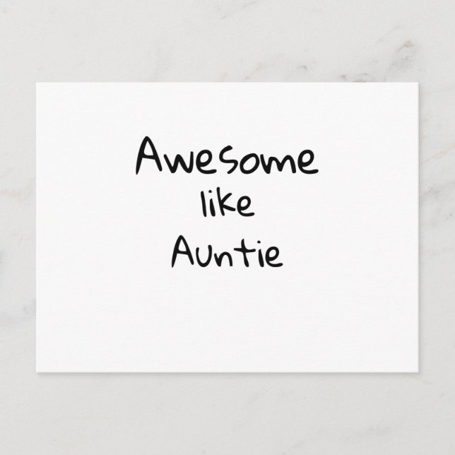 Cartão Postal Incrível como a Tia (Frente)