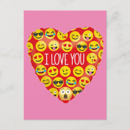 Cartão Postal Incrível eu te amo Emoji Gift