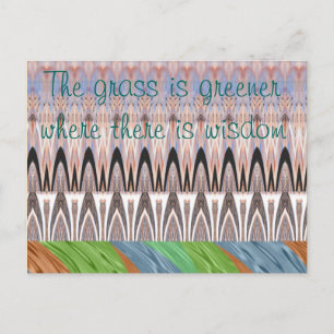 Cartão Postal Incrível Impressão de padrões de Abstrato