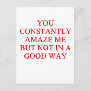 Cartão Postal incrível insulto