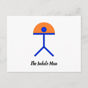 Cartão Postal Indalo Man Blue and Orange