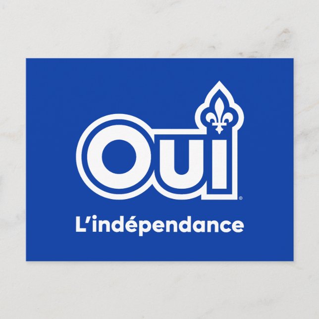 Cartão Postal Indépendance du Québec OUI (Frente)