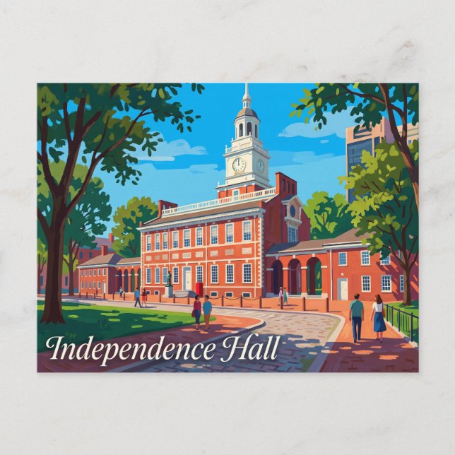 Cartão Postal Independence Hall EUA (Frente)
