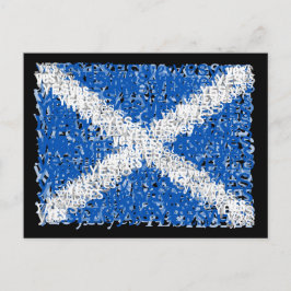 Cartão Postal Independência da Escócia: bandeira Sim escocesa,