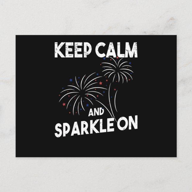 Cartão Postal Independência Do Fireworks Dia 4 De Julho (Frente)